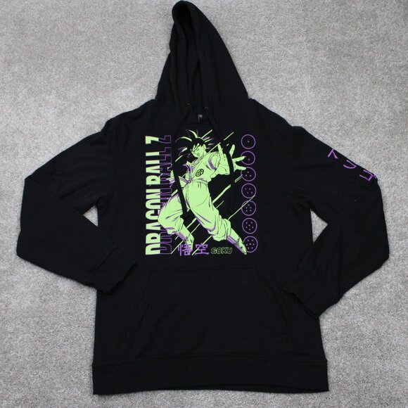 DragonballZ Hoodie Mens Medium Black/Yellow GOKU Cotton/Poly Hooded Sweatshirt - Picture 1 of 10